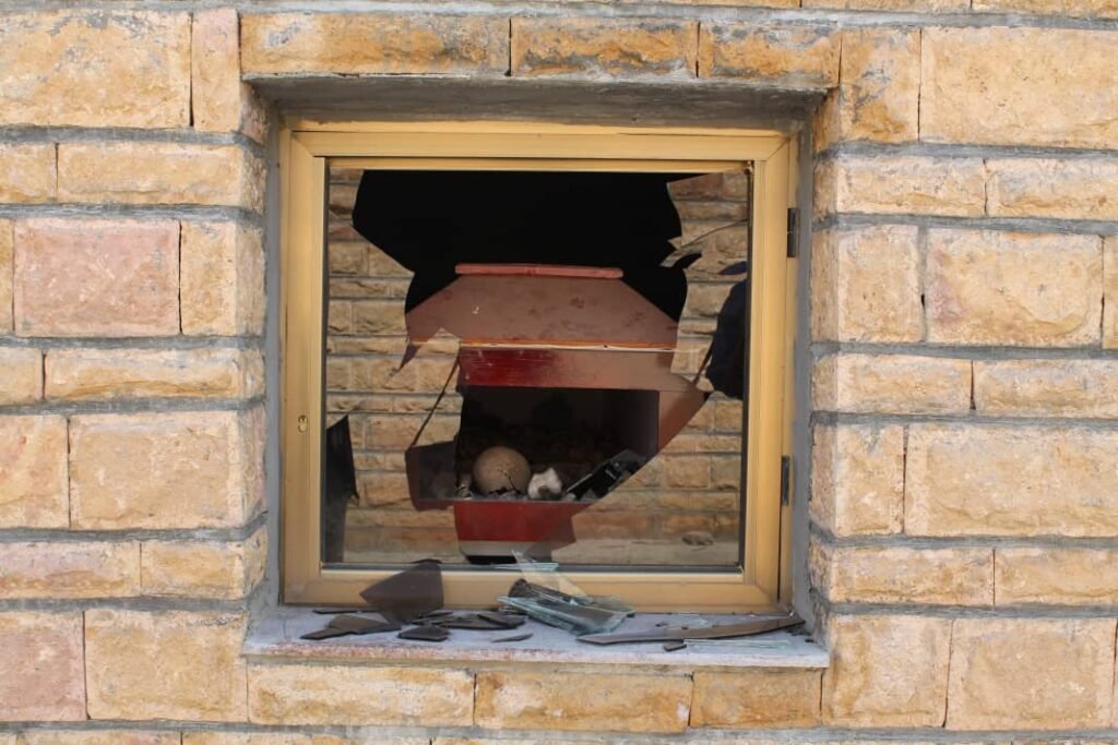 26 desecrated bones broke glass and wall